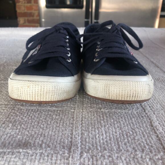 Superga The Classic COTU Canvas Tennis Shoe Sneakers Size 6.5 Blue Casual Preppy - Picture 3 of 10